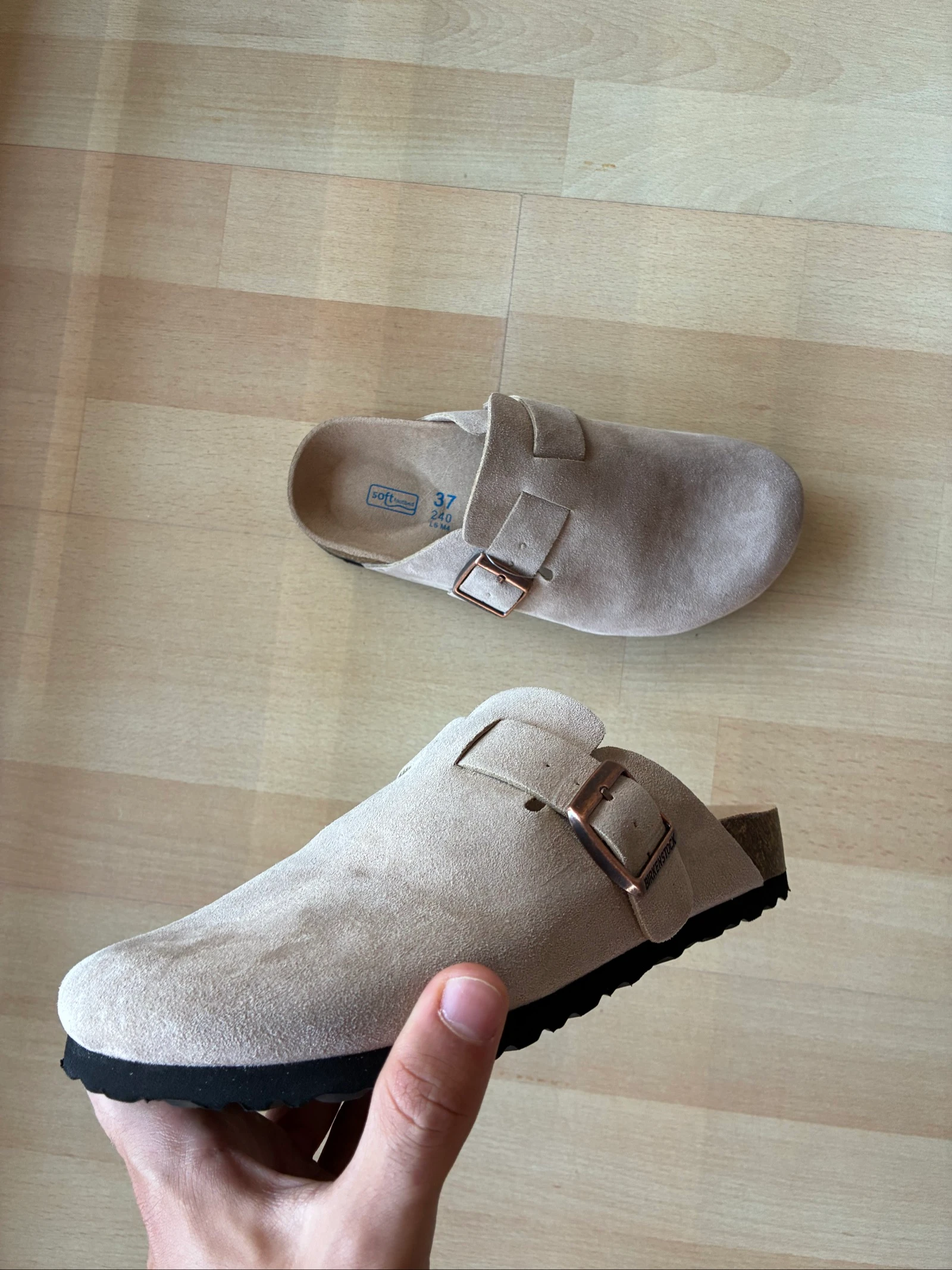 Zuecos Birkenstock Boston Cinza 37 – photo 8